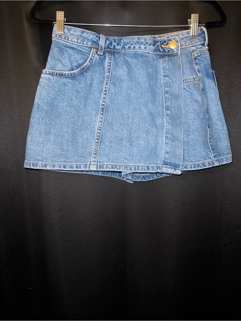 Zara Light Blue Denim Skort Size Small